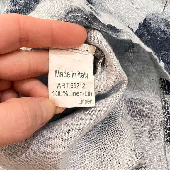 Lungo L'Arno Linen Dress w/ Ribbed Knit Side Panels XL Lagenlook Boho Coastal - Picture 8 of 12